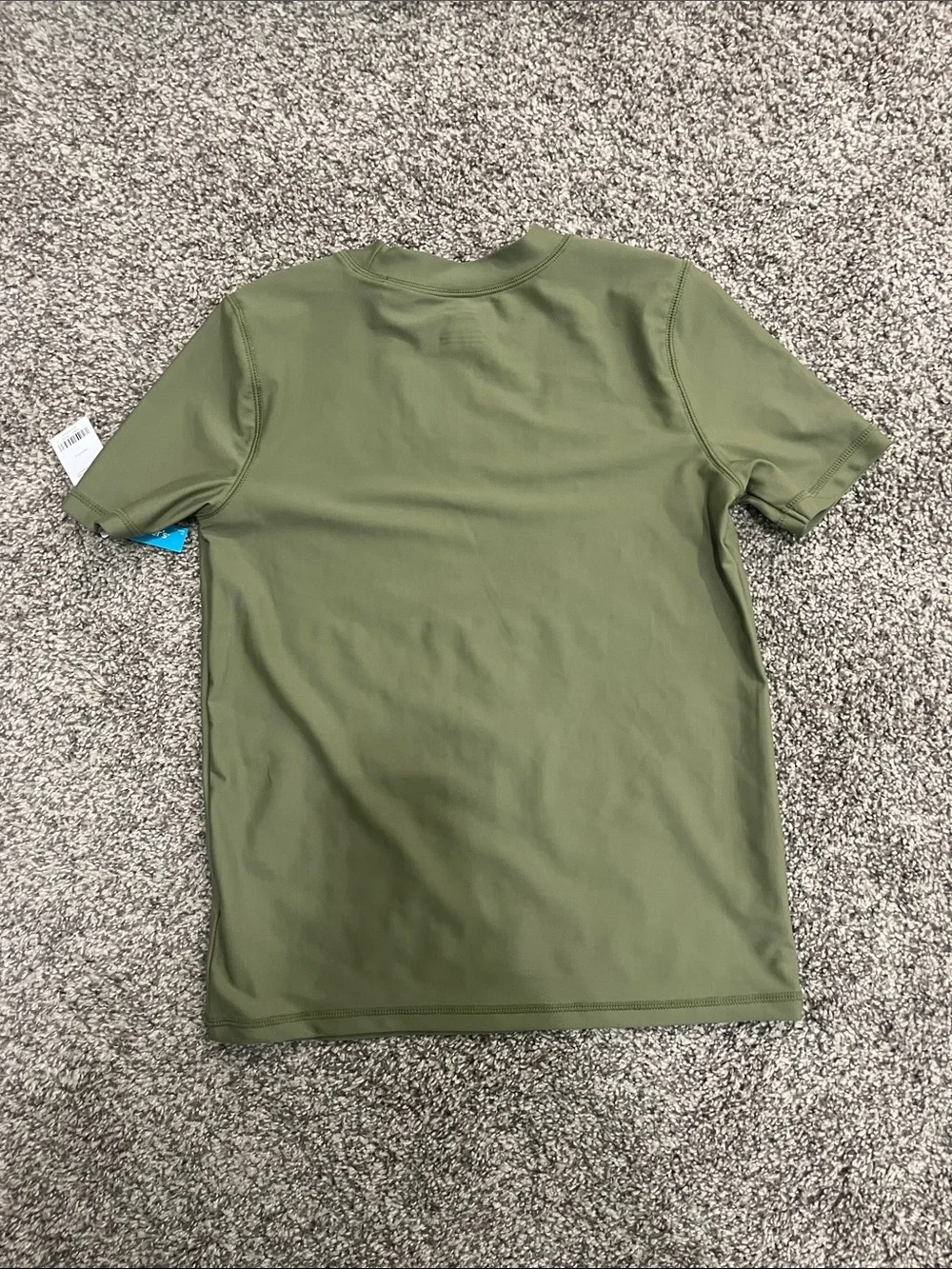 Carter's Olive Green Wave Rider Swim Shirt with Yellow & Teal Graphic